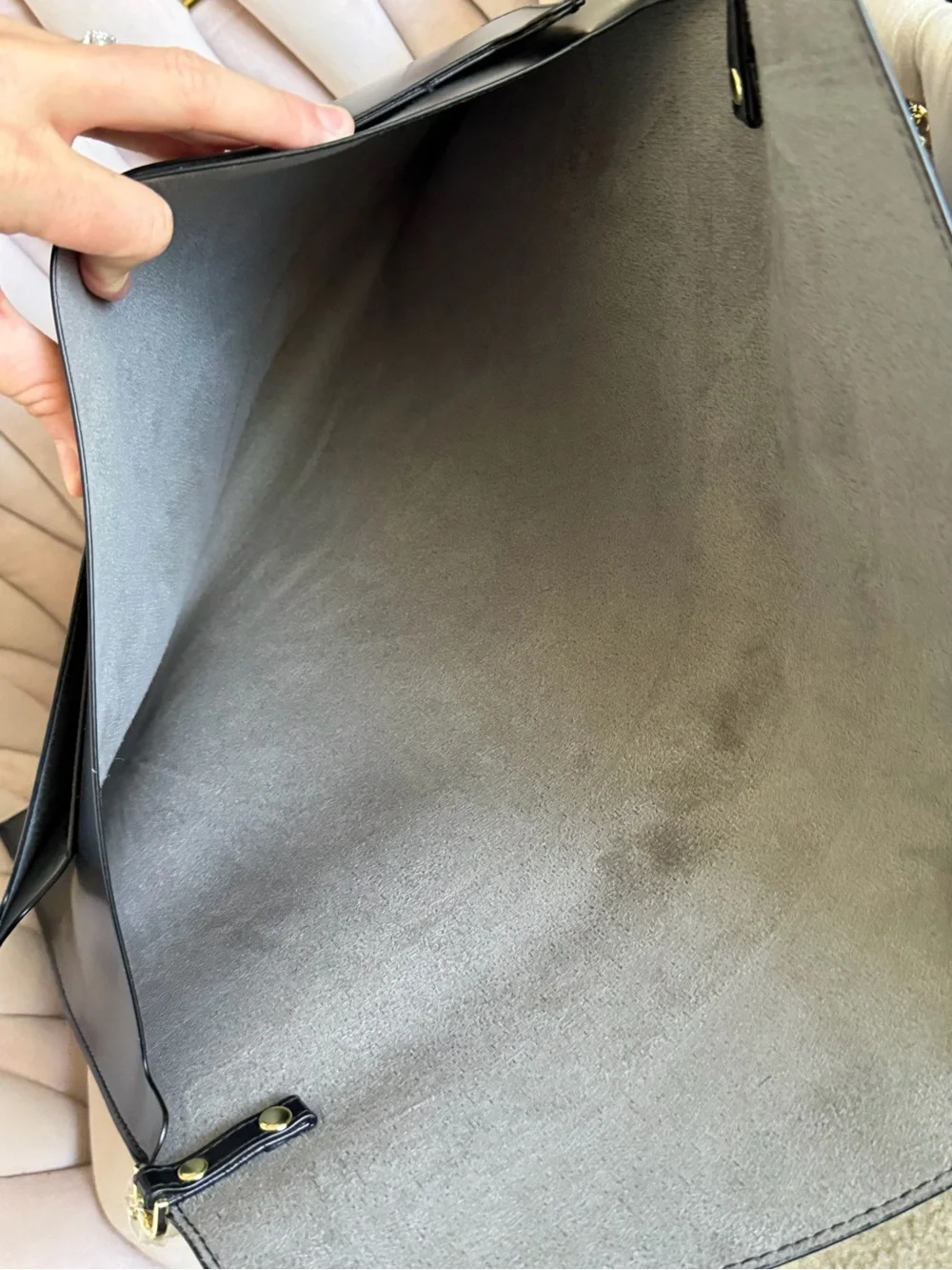 Glass Ladder & Co. The Hepburn Black Vegan Leather Laptop Bag / Document Holder